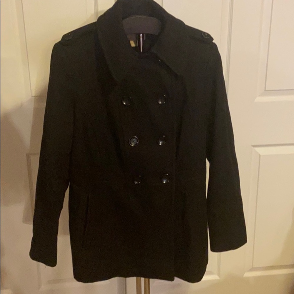 Michael Kors Women’s Black Wool Pea Coat